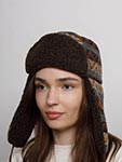 Шапка STETSON арт. 9290901 BOMBER CAP ETHNIC JACQUARD (синий / бежевый / красный)
